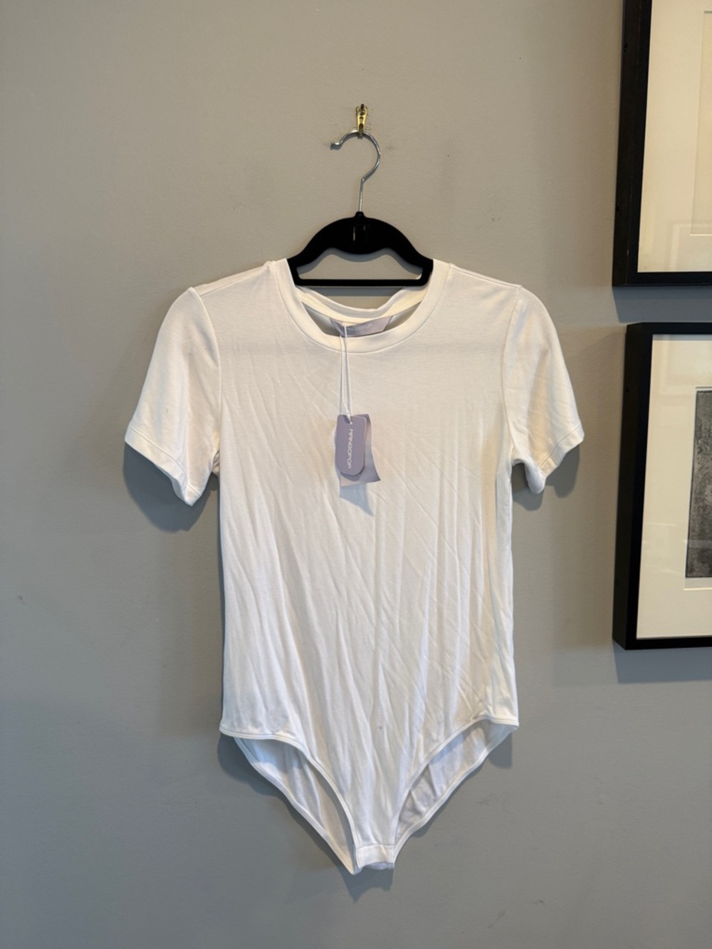Classic White Short-Sleeve Crewneck Bodysuit